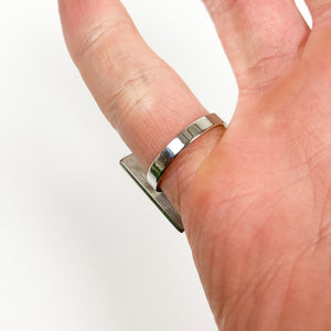 Vintage Strength Tarot Ring Silver