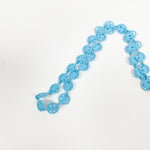 Vintage Retro Smiley Necklace Chain Blue
