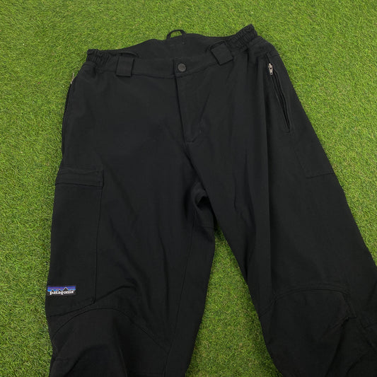 Retro Patagonia Ski Salopettes Trousers Joggers Black Medium