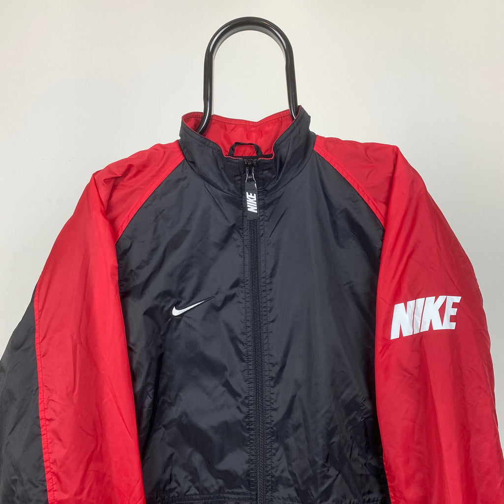 90s Nike Windbreaker Jacket Black Small/Medium