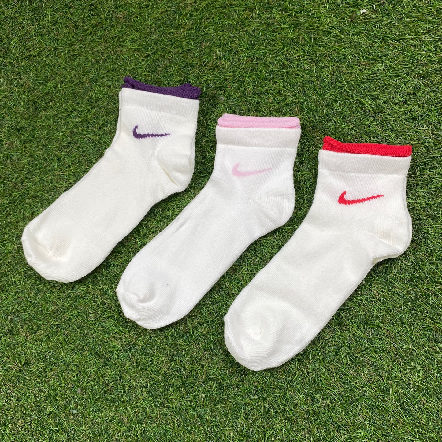 Vintage Nike Socks 3 Pack Colour UK12-8