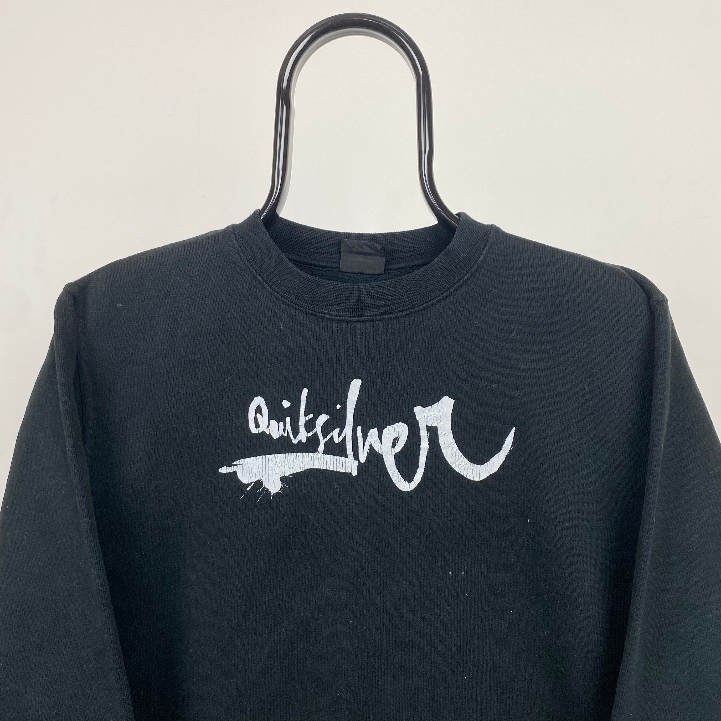 Retro Quiksilver Sweatshirt Black XS