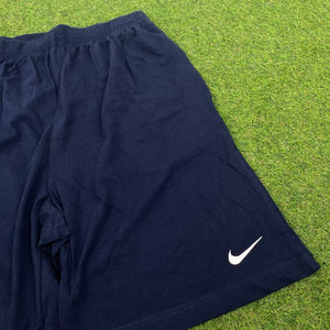90s Nike Cotton Shorts Blue Medium