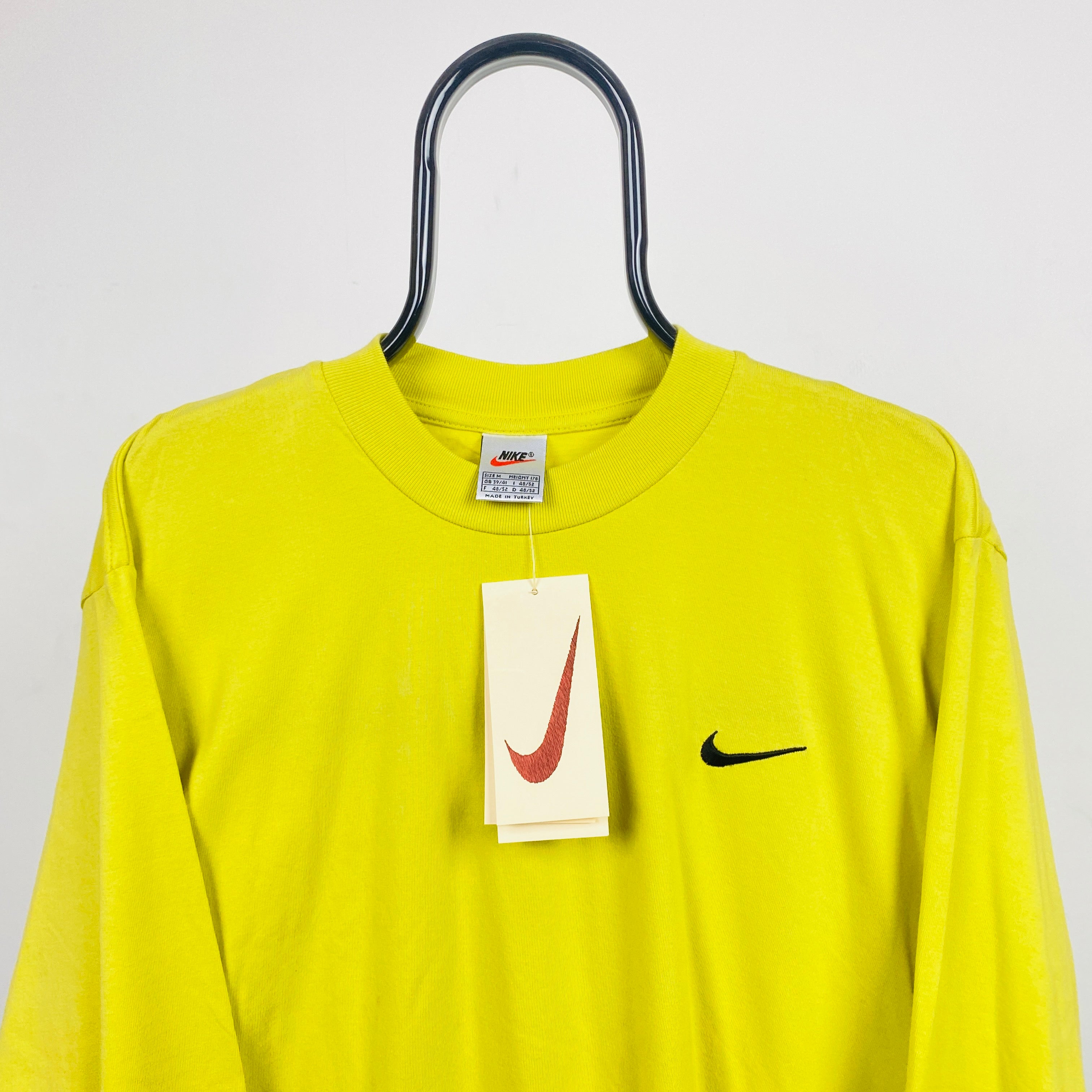 90s Nike Longsleeve T-Shirt Green Medium
