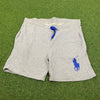 Retro Polo Ralph Lauren Cotton Shorts Grey XL