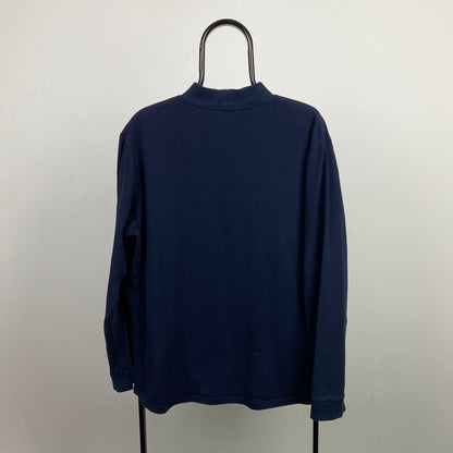 00s Nike Mock Neck Sweatshirt Blue Large