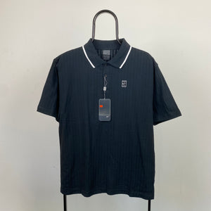 00s Nike Court Polo Shirt T-Shirt Black Small