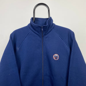 Vintage Nike Zip Sweatshirt Blue Medium