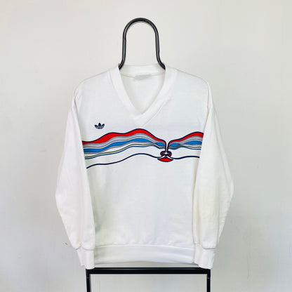 90s Adidas Ivan Lendl Face Sweatshirt White Small/XS