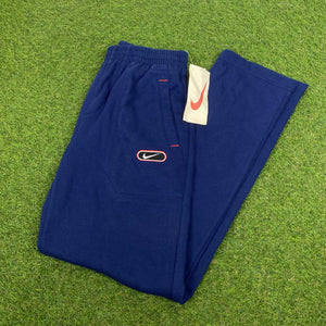 90s Nike Cotton Joggers Blue Small