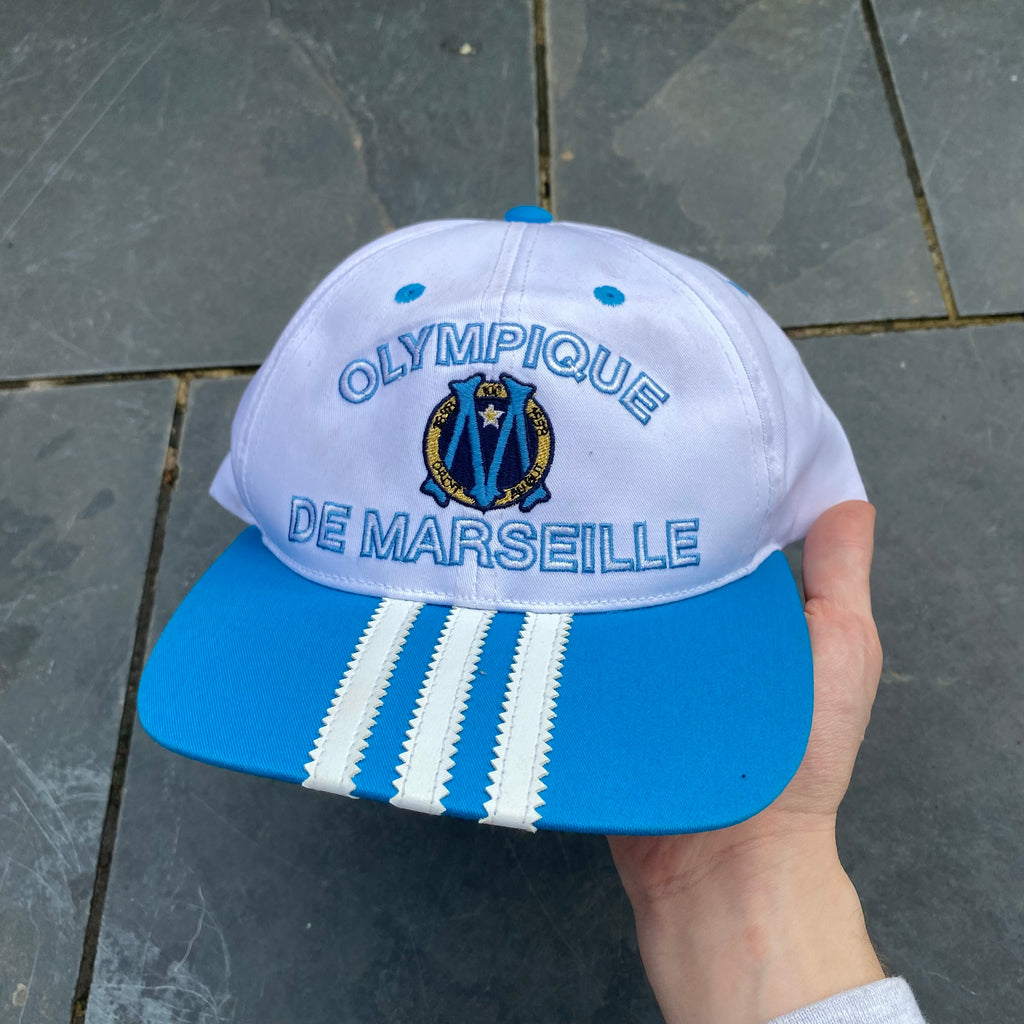 Vintage Adidas Marseille Hat Baseball Cap White