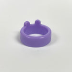 Retro Chunky Bear Ring Purple