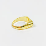 Vintage Signet Ring Gold Blue