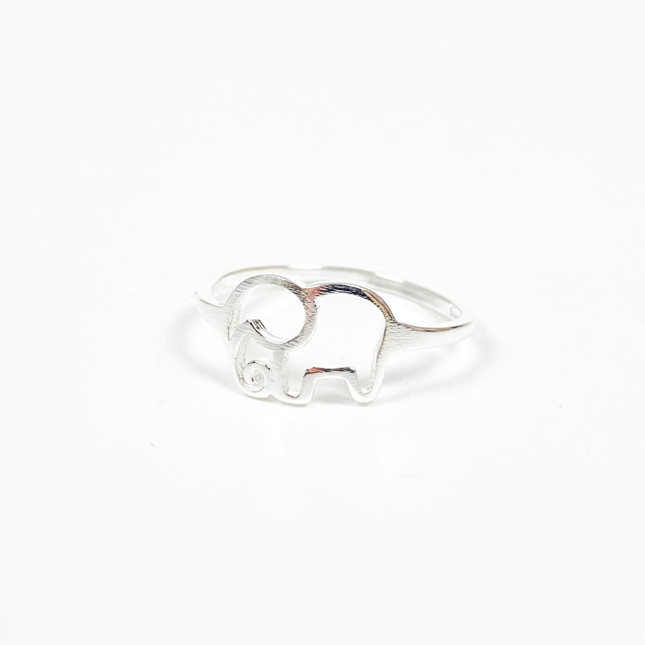 Vintage Elephant Ring Silver