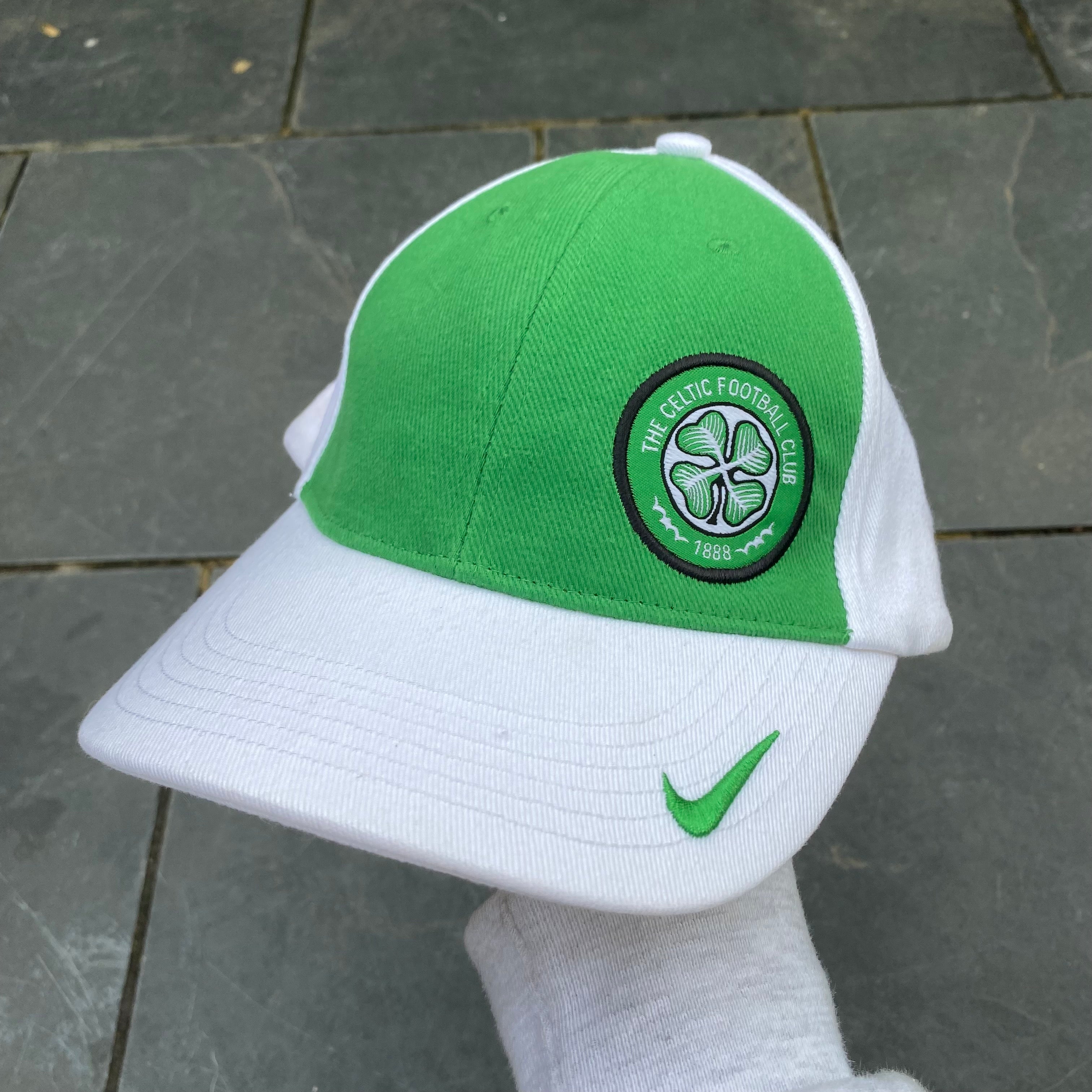 Vintage Nike Celtic FC Hat Baseball Cap White