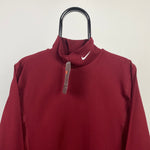 Vintage Nike Mock Neck Sweatshirt Red XL