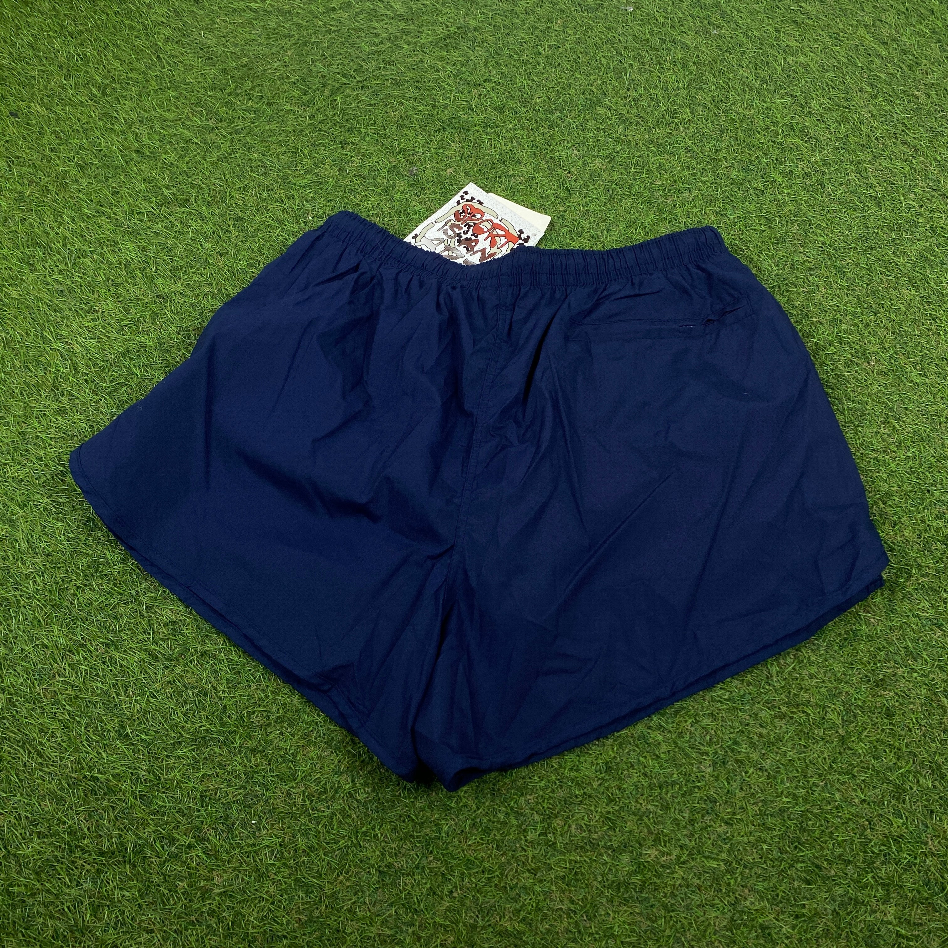 Retro Nylon Sprinter Shorts Blue Large