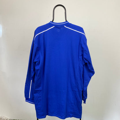 90s Nike Centre Swoosh Sweatshirt Blue XL