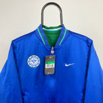 00s Nike Reversible Varsity Jacket Blue Large