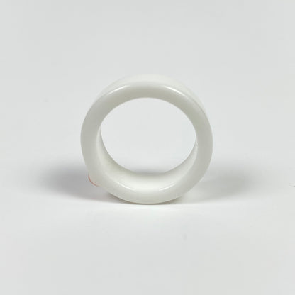 Retro Chunky Chick Ring White