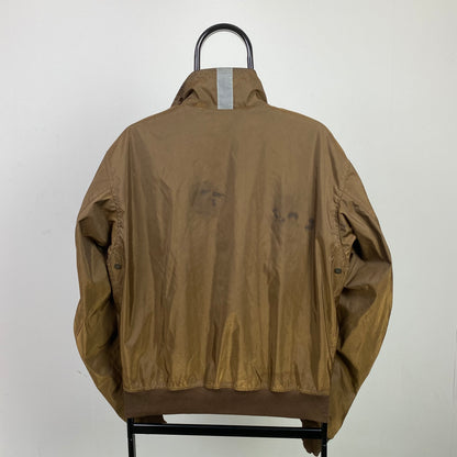 Retro 90s Belstaff Waterproof Coat Jacket Brown Medium