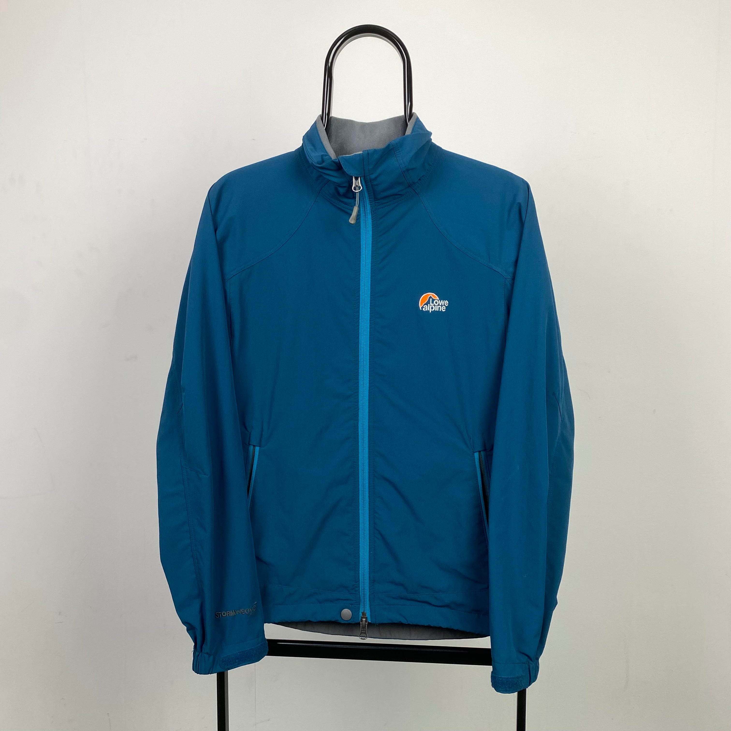 Retro Lowe Alpine Waterproof Coat Jacket Blue Small
