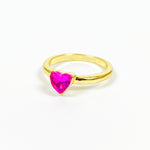 Vintage Heart Band Ring Gold