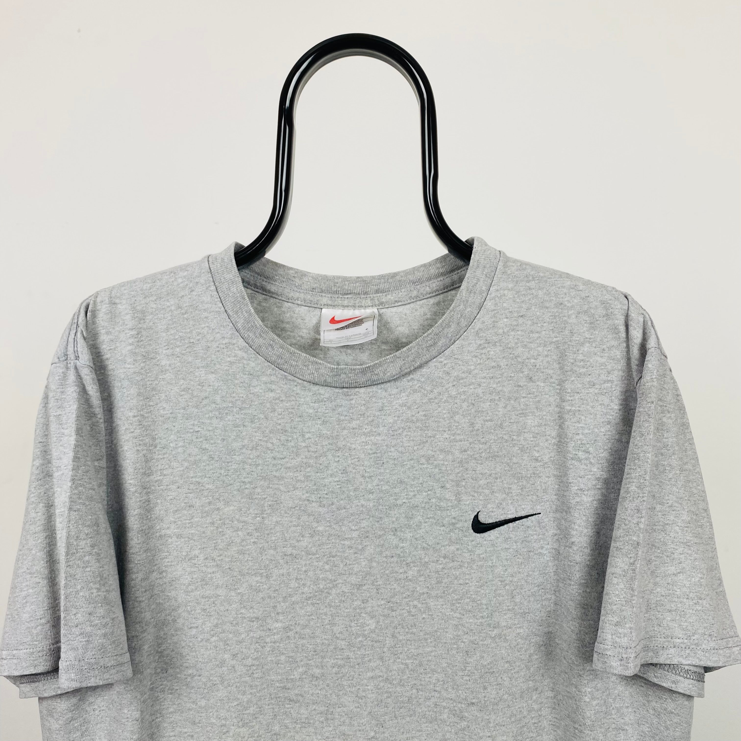 Vintage Nike Swoosh T-Shirt Grey Small