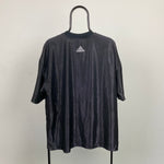 90s Adidas Nylon T-Shirt Black Large