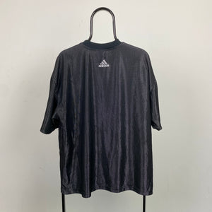 90s Adidas Nylon T Shirt Black Large Clout Closet