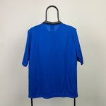 90s Nike Town Football Shirt T-Shirt Blue Medium