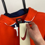 Vintage Nike 1/4 Zip Basketball Hoodie Orange Medium