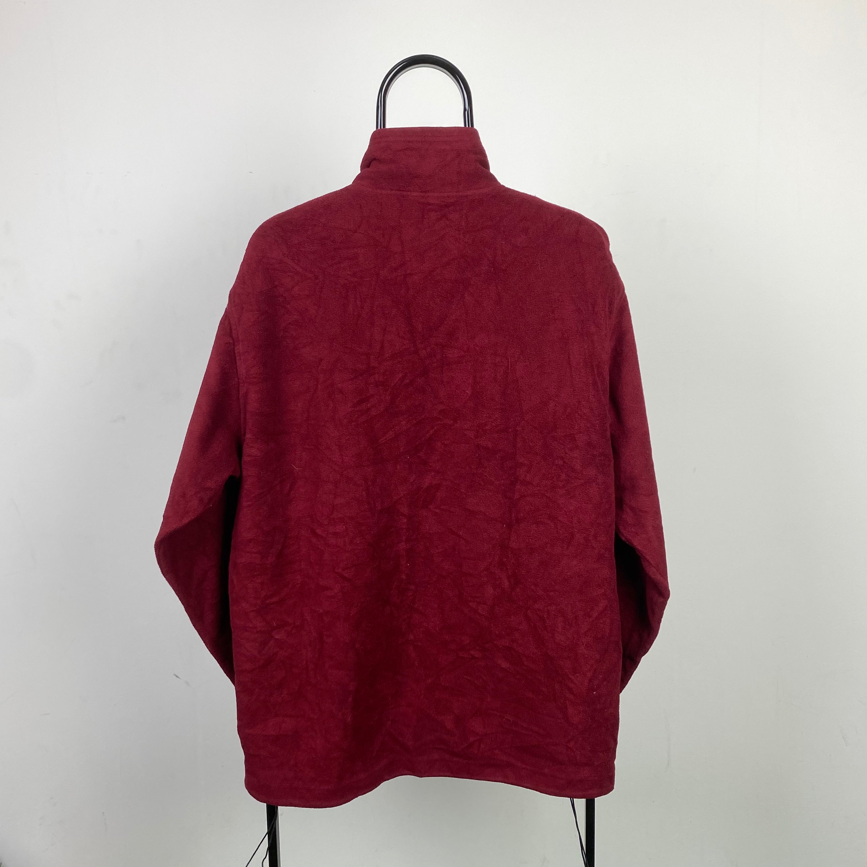 Vintage Reebok Fleece Sweatshirt Red Large
