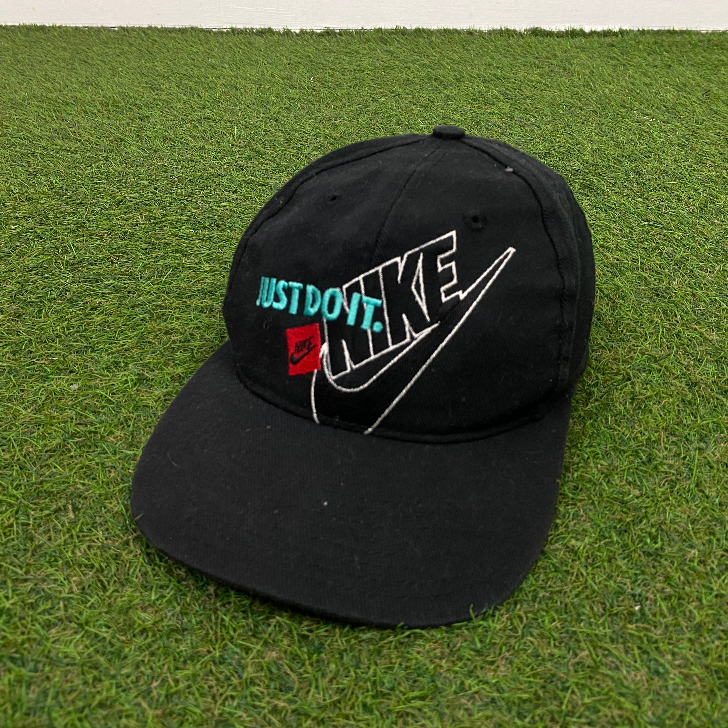 90s Nike Spell Out Hat Blue
