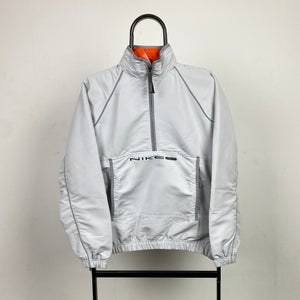 00s Nike 1/4 Zip Windbreaker Jacket Grey XS