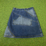 Retro Denim Skirt Blue Small UK8