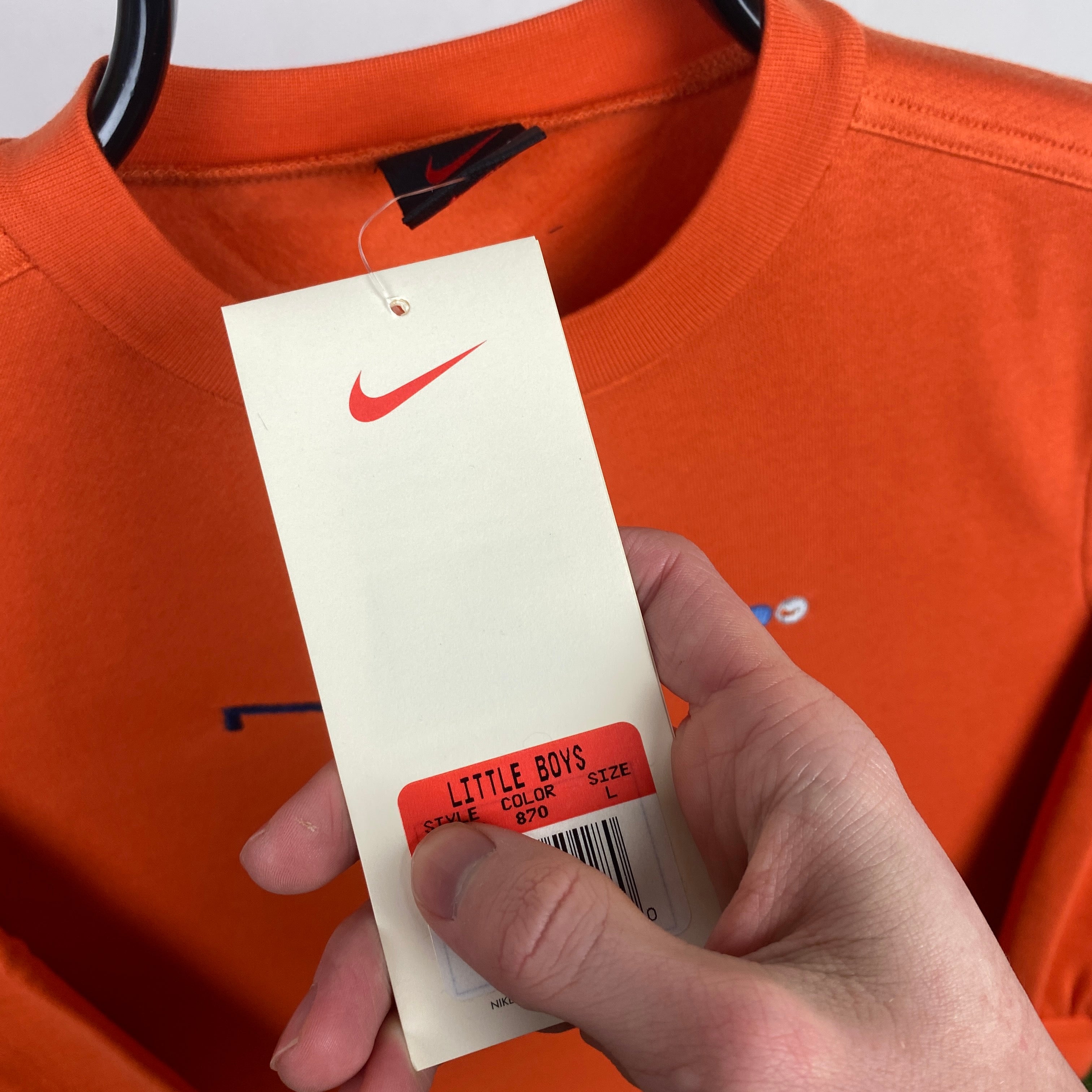 90s Nike Sweatshirt Orange XXS