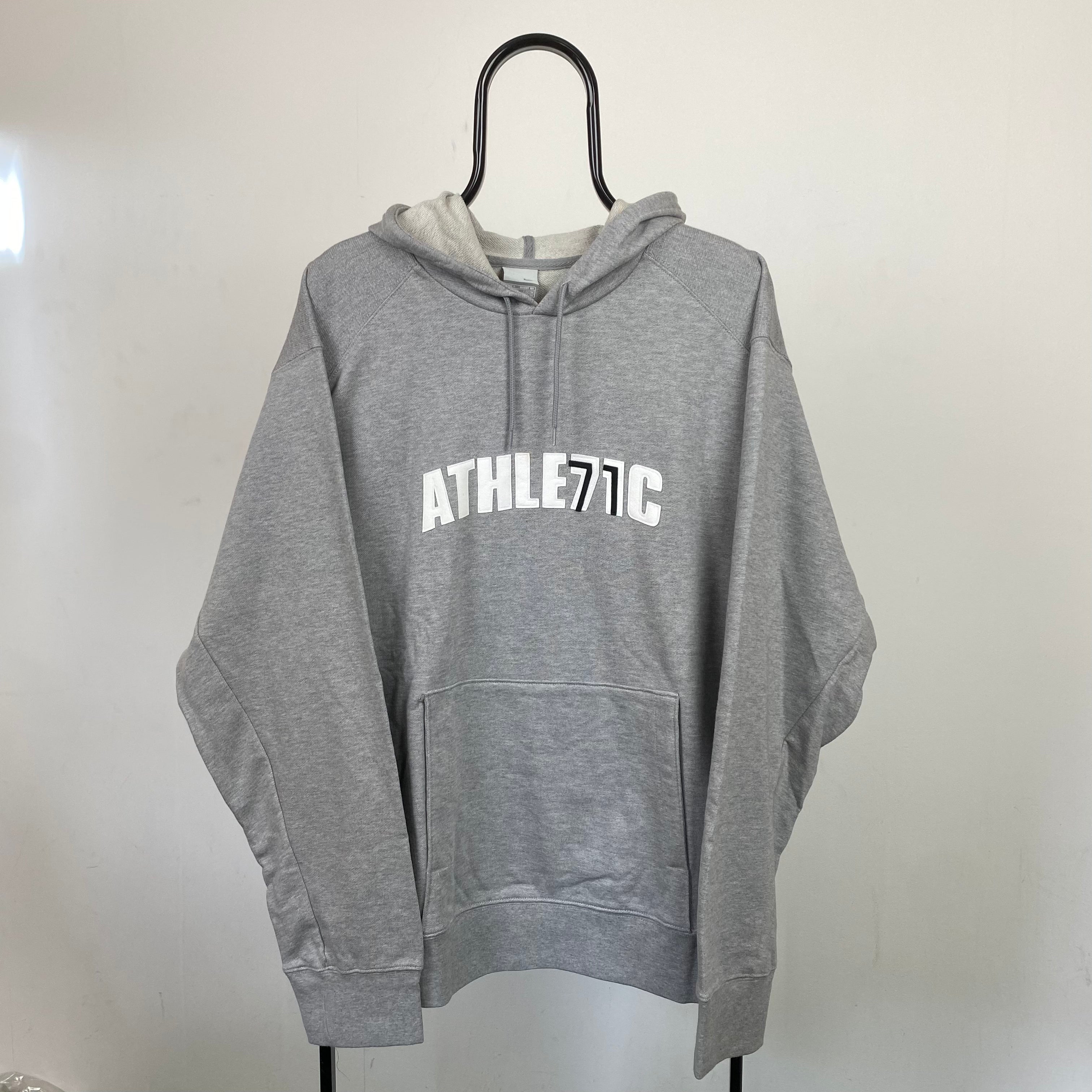 00s Nike Athletic Hoodie Grey Large
