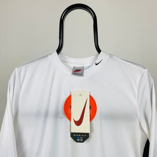 Vintage Nike Mock Neck T-Shirt White XL