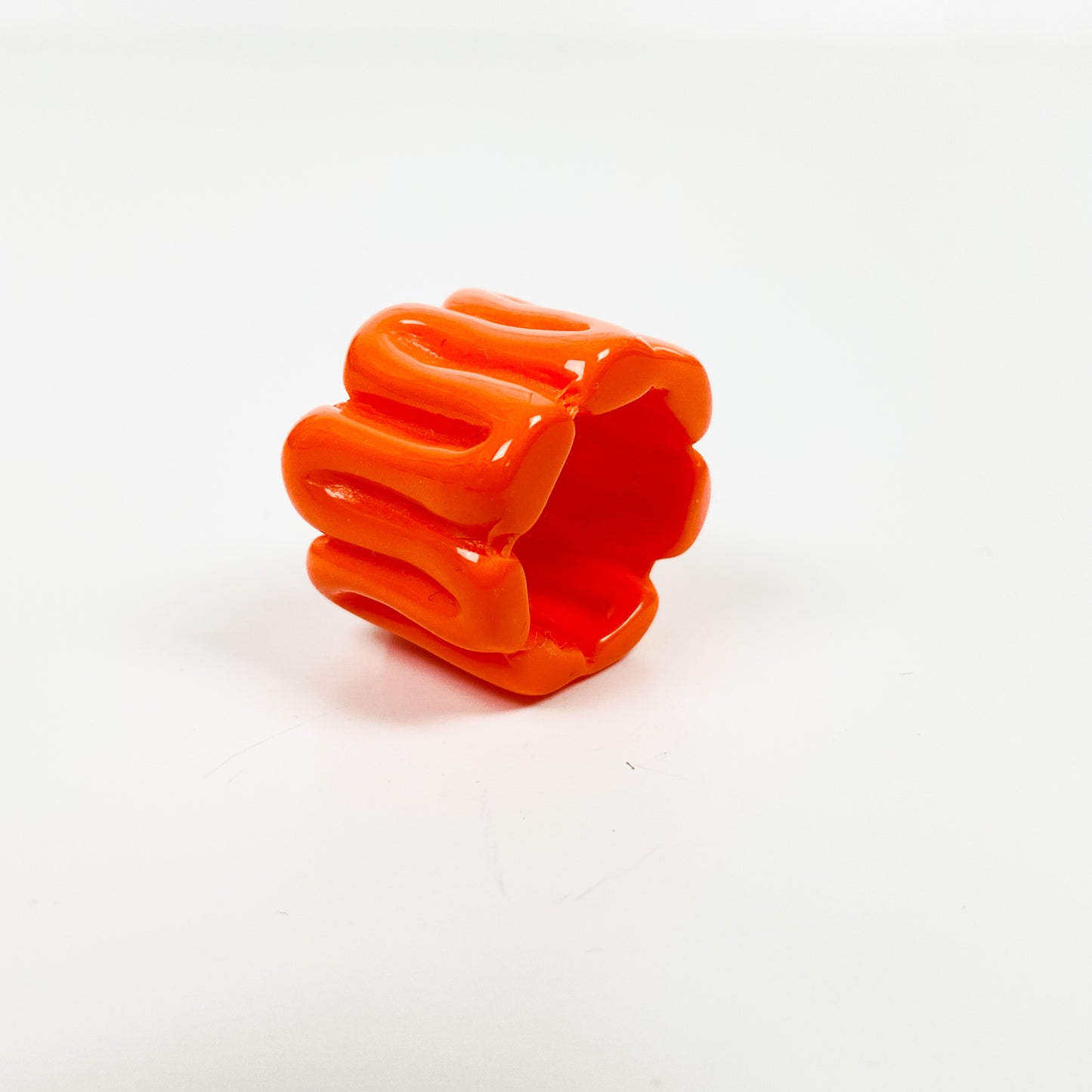 Vintage Retro Chunky Resin Ring Orange