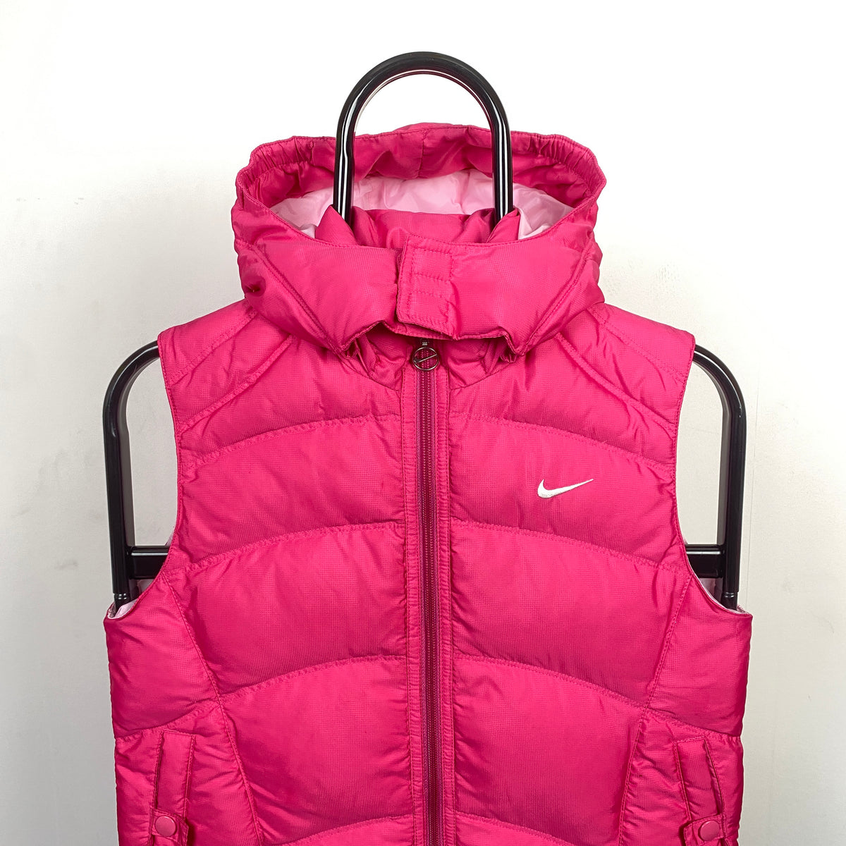 00s Nike Puffer Gilet Jacket Pink XS