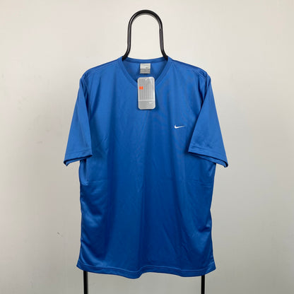 Vintage Nike Dri-Fit T-Shirt Blue Medium