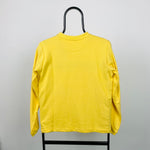 Vintage Nike Cropped Sweatshirt Yellow XXS