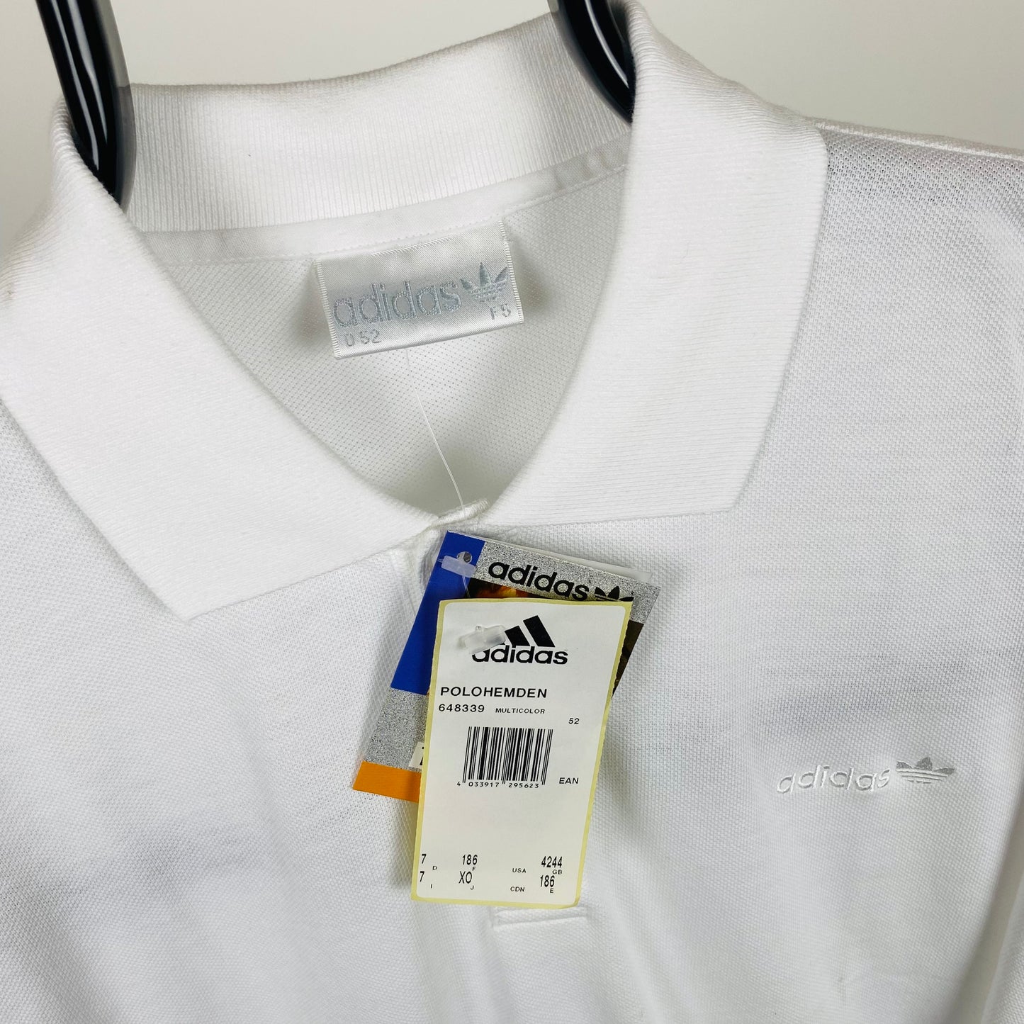 Vintage Adidas Polo Shirt T-Shirt White XL