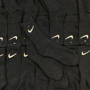 Vintage Nike Swoosh Socks Black UK6 - 12