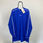 90s Nike Centre Swoosh Sweatshirt Blue XL