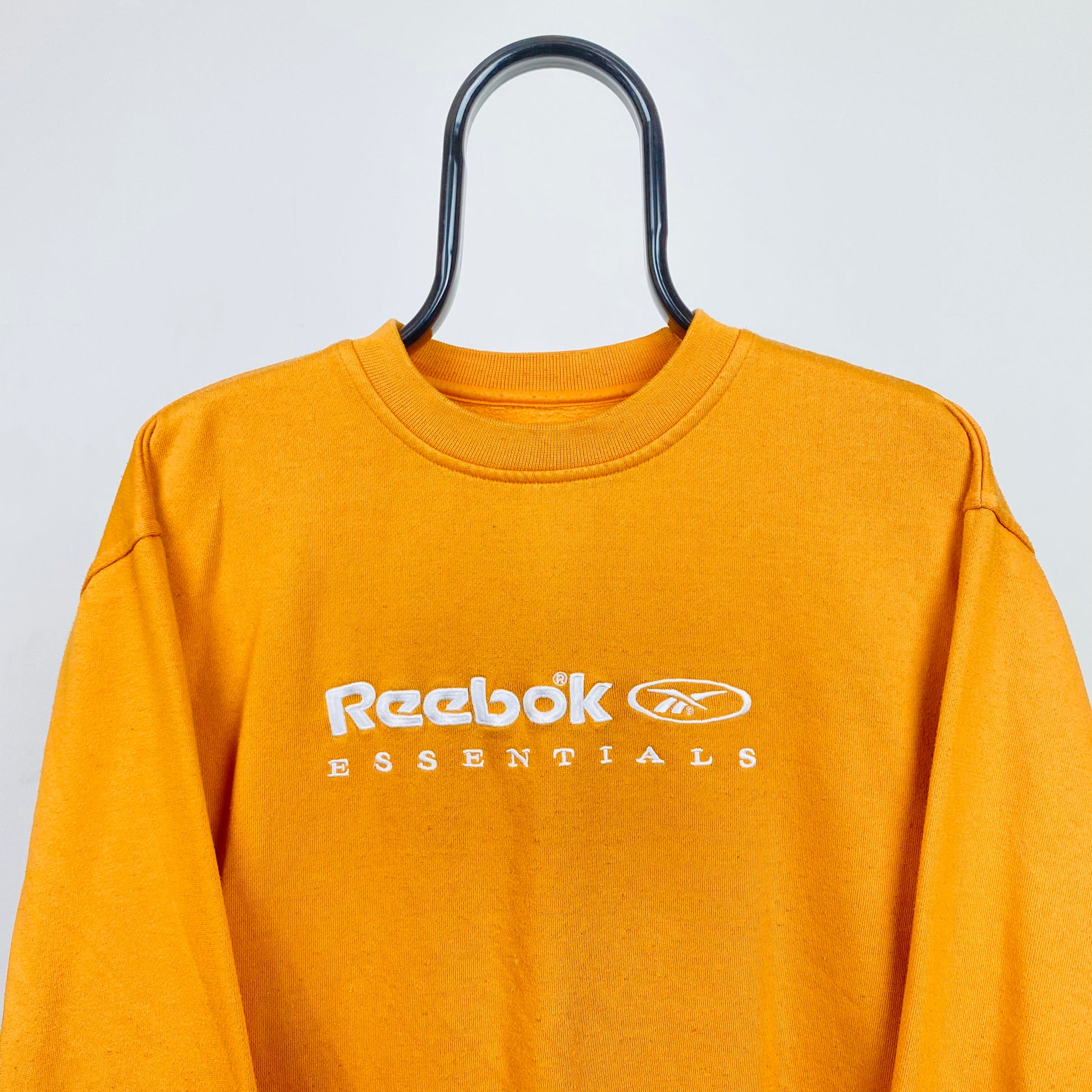 90 s Reebok Sweatshirt Orange Small Clout Closet