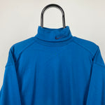 Vintage Nike Mock Neck Sweatshirt Blue Large