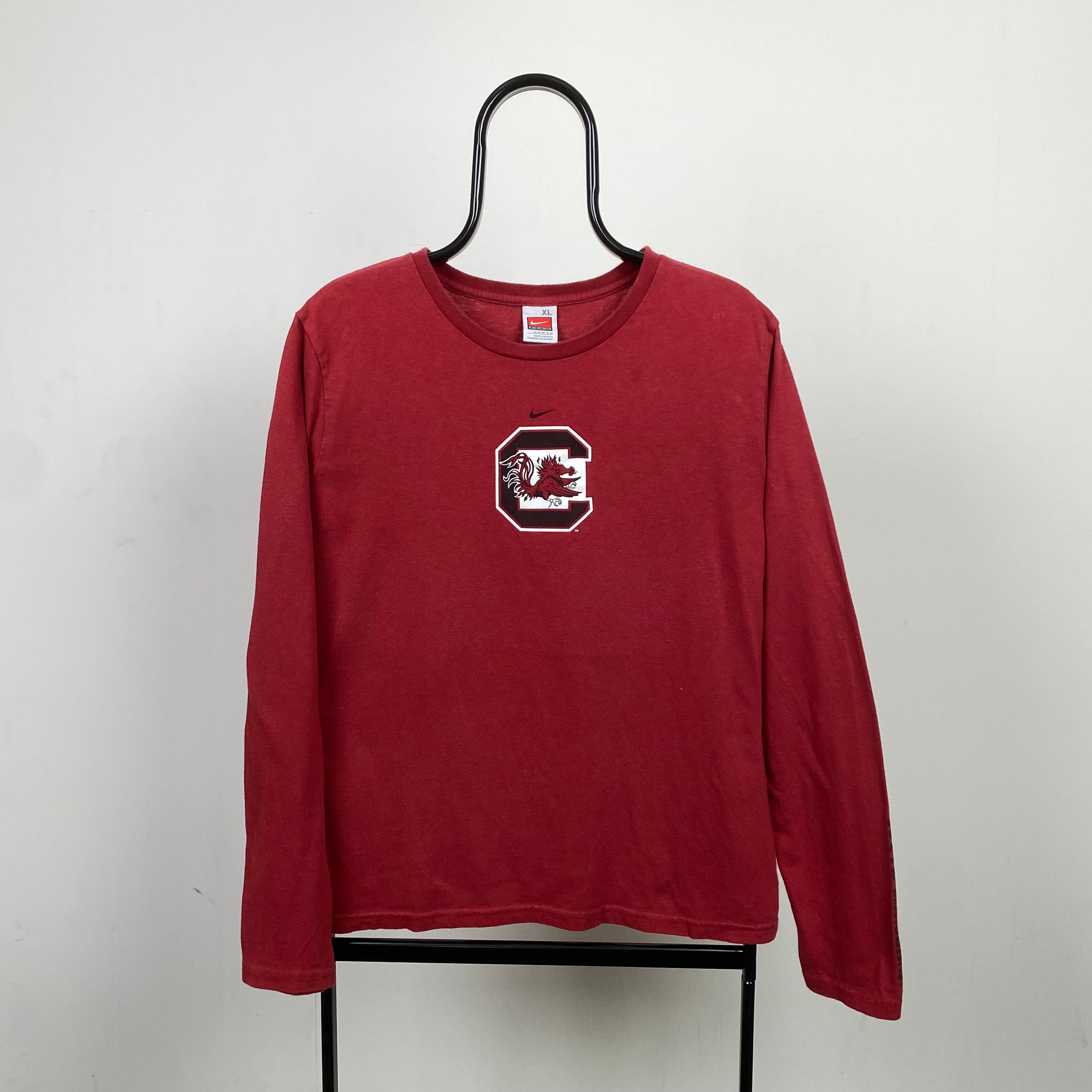 90s Nike South Carolina Longsleeve T-Shirt Red Large