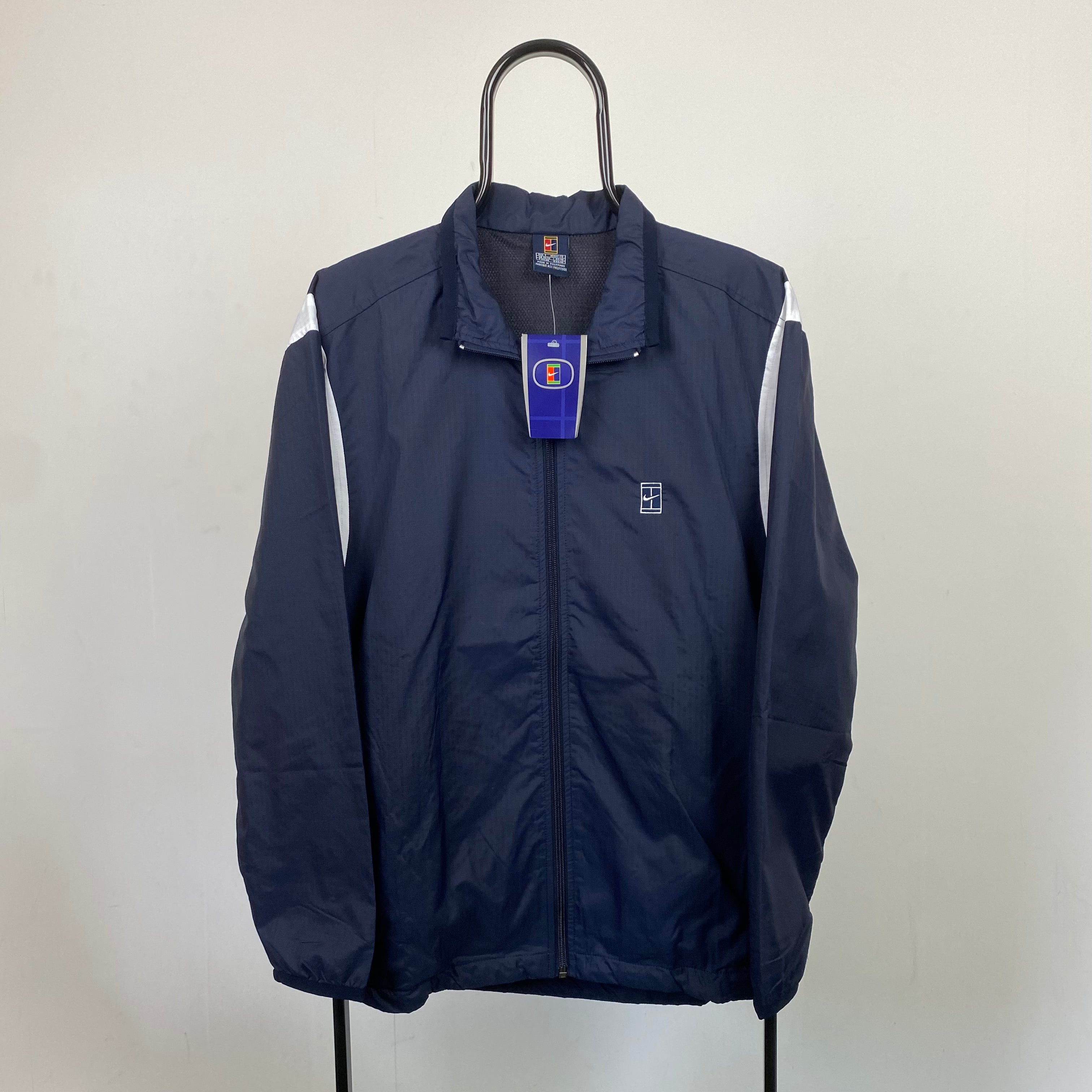 00s Nike Court Windbreaker Jacket Blue Small/Medium – Clout